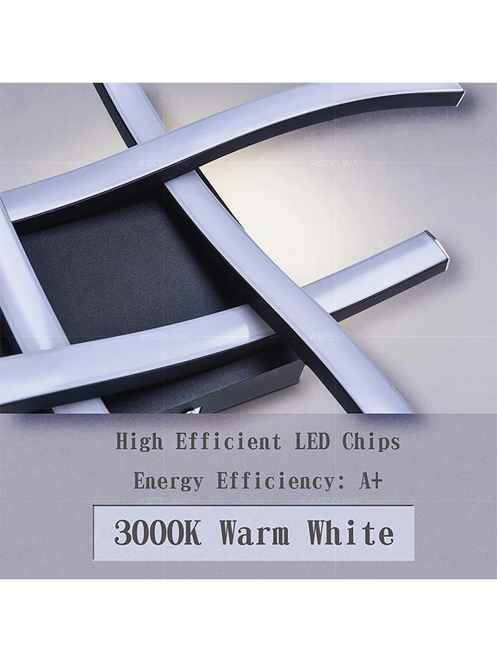 Modern LED Ceiling Light Long Wave Lamp Living Room