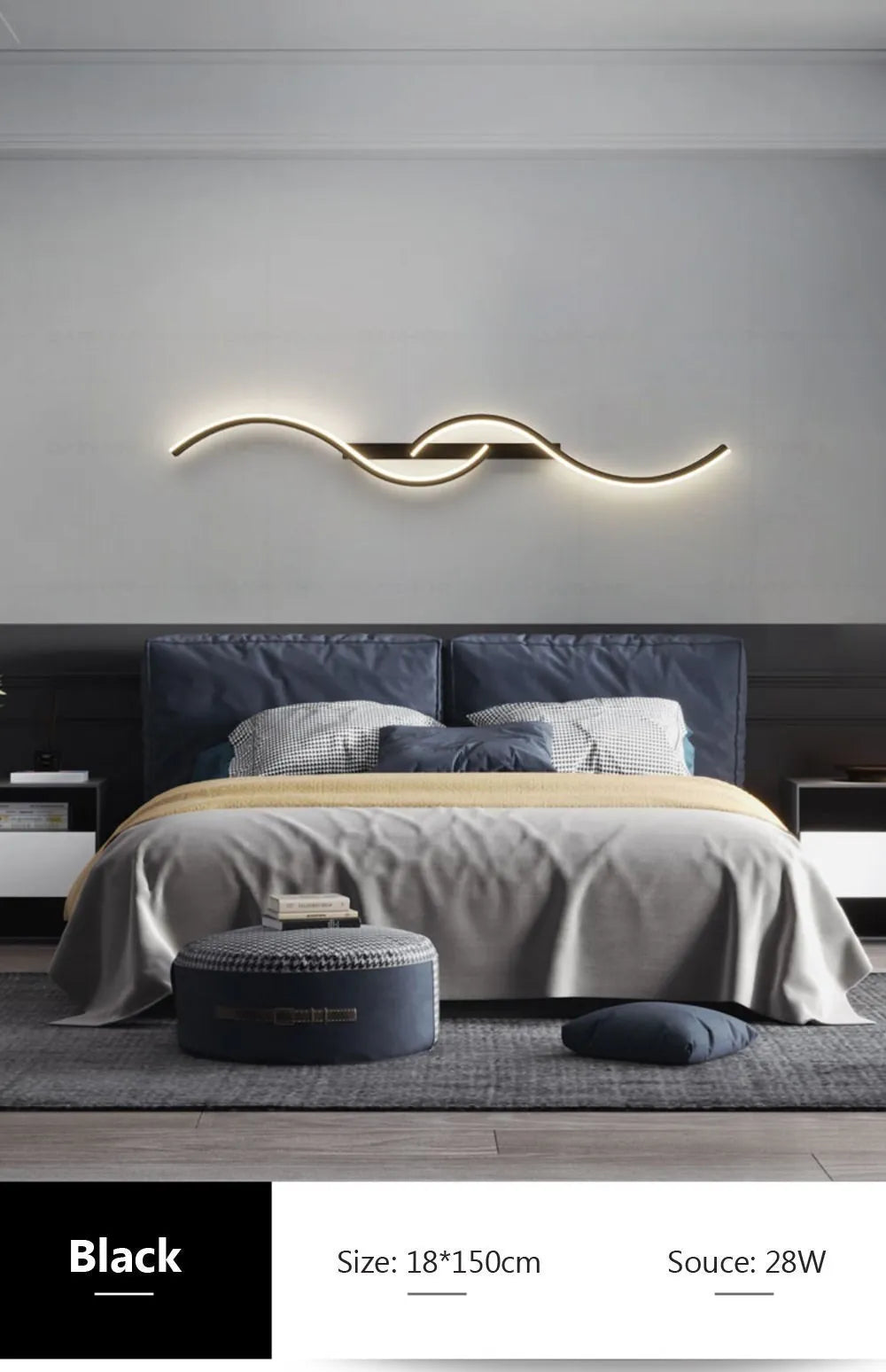 Modern LED Wall Lamp Minimalist Led Light Bedroom