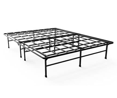 ZINUS SmartBase Super Heavy Duty Mattress Foundation 14 Inch Metal Platform and which is best bed frame for overweight person