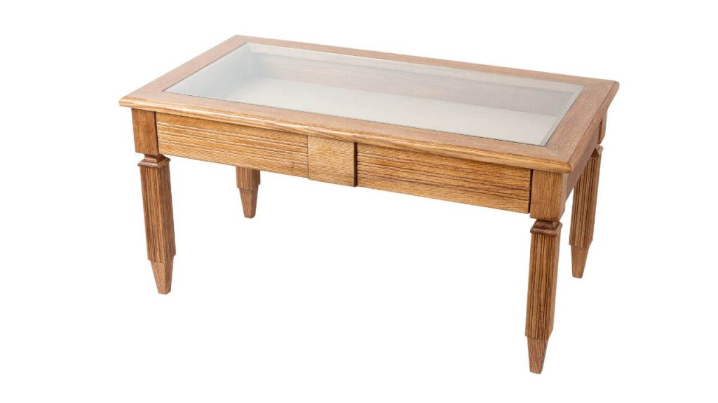 A wooden  Square coffee table